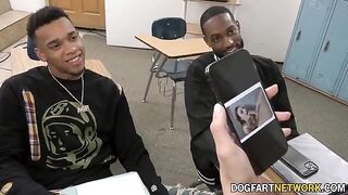 Kenzie Love from Aberdeen gets her pussy stuffed with BBCs in a hot 2 on 1 action