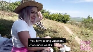 A girl got fucked outdoors by a stranger in this hot video
