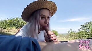 A girl got fucked outdoors by a stranger in this hot video