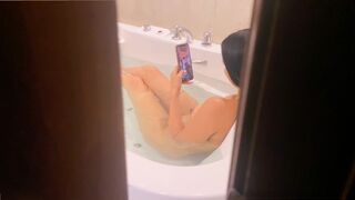 Peeping on my stepsister in the bathtub, we got wild