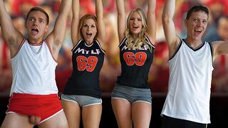 Football Stepmoms Rachael Cavalli and Sedona Reign Celebrate Win with Intense Foursome