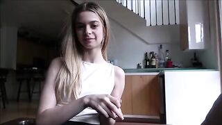 Tiny 18 y.o. practices sex with her stepdad in therapy