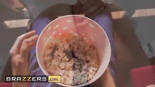 Naughty Tina Fire gets her pussy smashed by Jordi in the popcorn machine