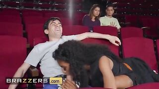 Naughty Tina Fire gets her pussy smashed by Jordi in the popcorn machine