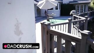 Latina stepdaughter Eliza Ibarra gets cock sucked to keep her secret
