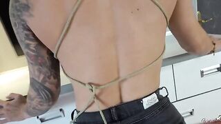 Stepbrother dry hump my pussy in sexy jeans shorts