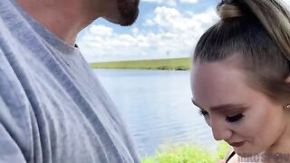 Young PAWG babe AJ Applegate gets fucked outdoors by J-Mac on a hot summer day