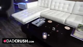 Naughty stepdaughter Kenzie Madison seduces her stepdaddy with blowjob