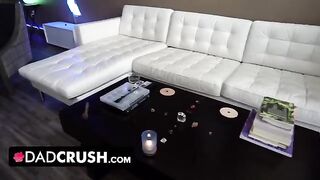 Naughty stepdaughter Kenzie Madison seduces her stepdaddy with blowjob