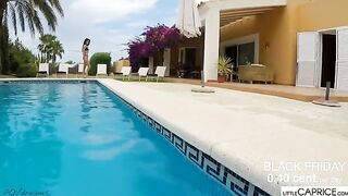 Little Caprice makes a stunning foreigner cum underwater in an intense scene