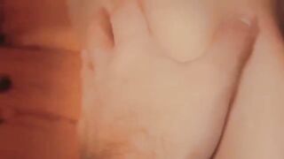 My wife with big natural tits fucks me and jumps on my cock