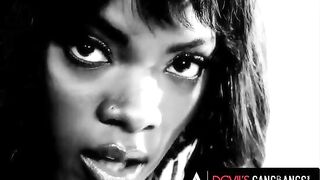 Ebony beauty Ana gets her pussy pounded by four cocks