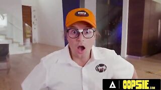 Jewelz Blu’s big tits attract tech nerds for a hot threesome