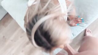 Best Blue Eyes Blowjob and Creamy Pussy Scene