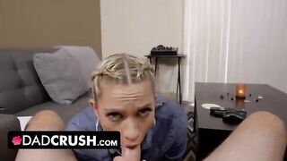 Pervert stepdad seduces blonde stepdaughter Khloe Kapri to fuck