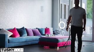 Influencer Lexi fucked in her ass by a shy cameraman