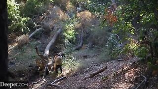 Two girls share a big cock in a sensual FFM threesome