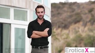 Two girls are having a good time with a guy in an erotic threesome - EroticAX style