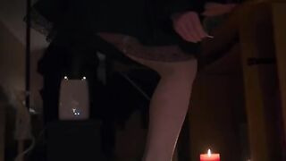 White stockings footjob and much cum, a hot compilation of nylons and feet