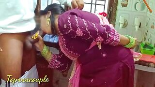 The hot maid was fucked in the kitchen