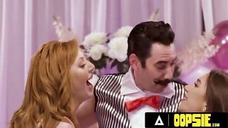 The sexy MILF Lauren Phillips and April Olsen play a kinky game with Tommy Pistol