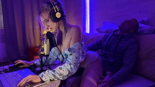 A gamer guy fucks his step mom while playing a game