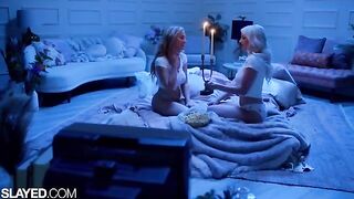 Besties Skye and Blake enjoy passionate lesbian sex