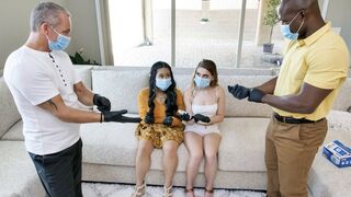 Two step daughters got their pussies washed and fucked by old men