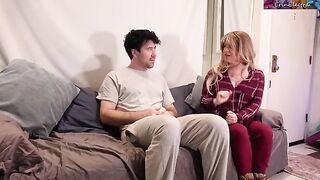 The stepmom helped her stepson not to masturbate