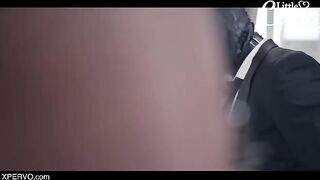 A cheating husband gets punished by his dominating wife Little Caprice