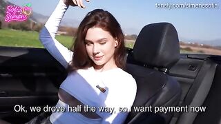The little whore got fucked in the car for her daring