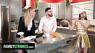 Josie Tucker’s big tits get covered in stepdaddy’s cum