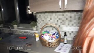 A girl brought the pool cleaning man to his knees with lust and took him inside