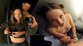 Perilous fuck session in the fitting room dress