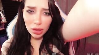 A teenage gamer cheats on her BF with a stepbro