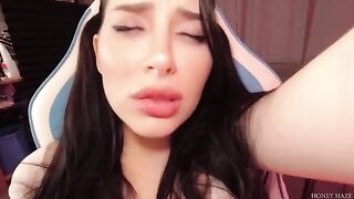 A teenage gamer cheats on her BF with a stepbro
