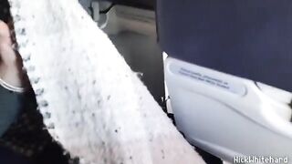 A stewardess with big tits gets banged on the airplane