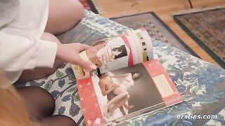 Two hot lesbians explore Kama Sutra positions before getting down and dirty
