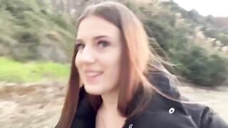 Girl fucked on the beach by her lover