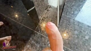 I spy an Austrian girl in the shower and jerk off, an Italian encounter