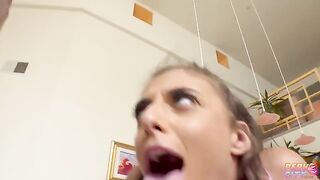 Gia Derza’s tight ass gets gapped by two cocks in intense FMM scene