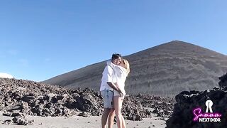 We climbed a volcano and he erupted in my mouth, a thrilling outdoor encounter