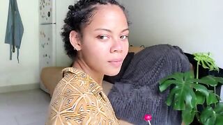 The girl is begging for a man with an average dick to finish in her mouth