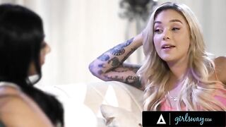 Violet Myers and Kali Roses do passionate scissoring in HD