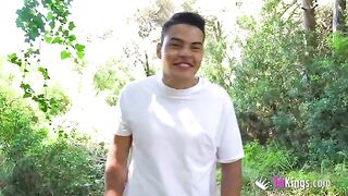 Big assed Korin agrees to outdoor sex date with strangers