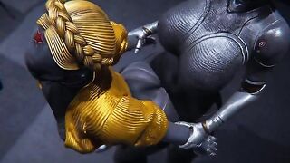 Hearth ballerinas as Futanari Androids getting fucked in an Atomic Heart scene