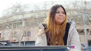 Fat Latina Yiyi Candy shows her body in public before getting fucked hard