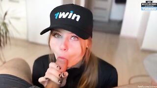Today you deserve a blowjob, and this hot blonde is here to make it happen!