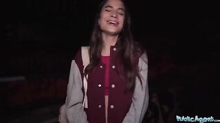 Hot French model makes money by fucking with strangers in public spaces