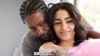 Petite brunette gets her pussy full of BBCPIE on a rainy day